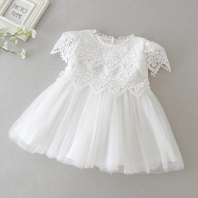 China DMFGD Breathable Baby Baptism Dresses White Flower Girl Dresses Wedding 1Month Baby Dress Christening Gowns For Girls for sale