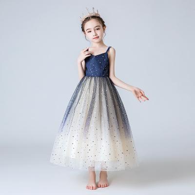 China DMFGD Regular Full Length Ball Gown Bridesmaid Dress Lace Girl Wedding Dress Embroidered Flower Princess Sparkle Tulle Party Dresses for sale