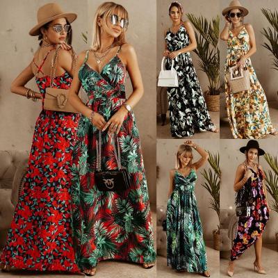 China Washable spring fall 2021 new arrivals women clothes maxi floral elegant casual boho dress ladies fashion dresses plus size club dress for sale