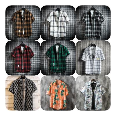 China 100% Cotton Engels Classic Multicolor Cotton Men's Short Sleeve Shirt Casual Hawaiian Wide Pine Blouse for sale