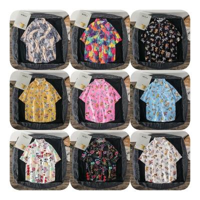 China Anti-pilling Vintage floral floral long sleeve shirt for men and women for spring and summer leisure holiday beach flower shirt for sale