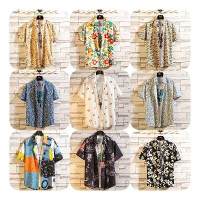 China Anti-Shrink Vintage floral floral long sleeve shirt for men and women for spring and summer leisure holiday beach flower shirt for sale