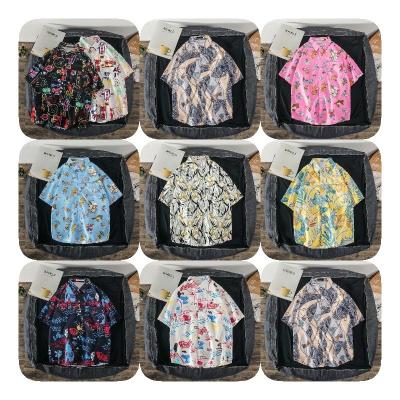 China Anti-pilling Vintage floral floral short sleeved shirt for men and women's leisure resort beach flower shirt for sale