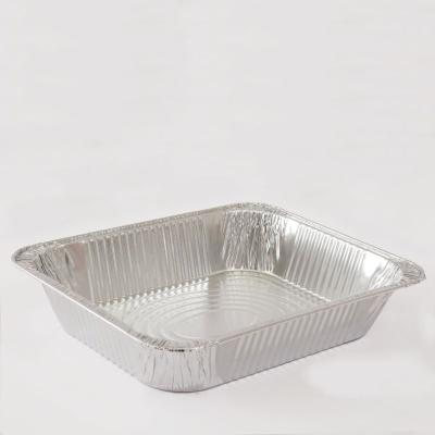 China Factory Direct Sale Eco-friendly Rectangular Disposable Aluminum Foil Container For Oven for sale