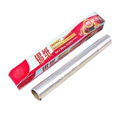 China Widely Used Kitchen Supplying Tin Foil Food Grade Roast Greaseproof Tin Foil Aluminum Foil Roll Food Wrap for sale