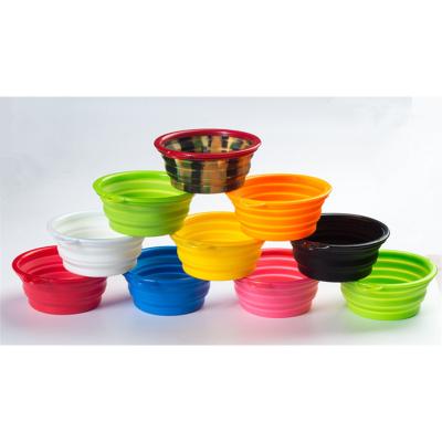 China Factory direct supply viable travel silicone water food container small collapsible dog bowls for sale