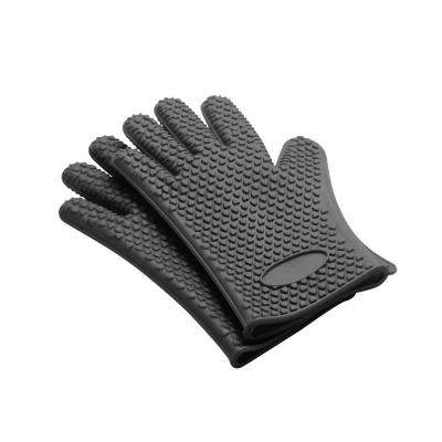 China Factory Price Oven Practical Cleaning Non Slip Long Size Heat Resistant Silicone Heat Resistant Gloves for sale