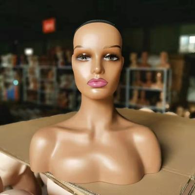 China Hat Female Mannequin Bust Main Mannequin Head For Wigs Display for sale