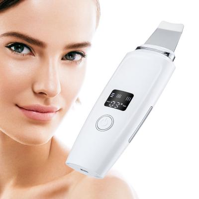 China Hot Amazon DEEP CLEANING Spatula Peeling Beauty Machine Ultrasonic Facial Skin Scrubber Ultrasonic Face Deep Cleansing for sale