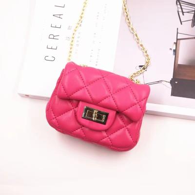 China Fashion Hot Selling Children Cute Princess Rhombus Shoulder Bag Coin Purse Kids Crossbody Bag for sale