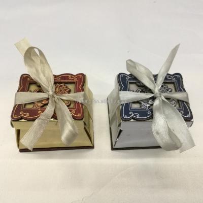 China Factory Direct Sale Handmade Exquisite Arabic Stamping Wooden Candy Box Favor Boxes / Child Car for sale