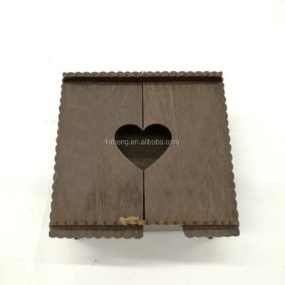 China Hot Selling OEM Factory Price Handmade Wooden Candy Sweet Box Wedding for sale