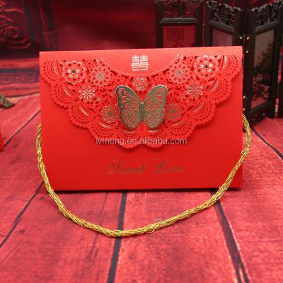 China Beautiful Handmade Laser Cut Wedding Gift Butterfly Paper Candy Box Gift Boxes Favor Gift Box for sale