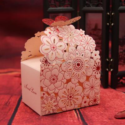 China Handmade Medium Size Wedding Candy Box / Laser Cut Wedding Favor Box / Custom Paper Gift Box for sale