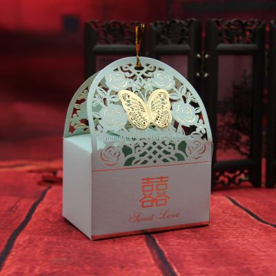 China 2016 New Arrival Handmade Laster Cut Custom Butterfly Favor Box / Wedding Candy Box Gift Box for sale