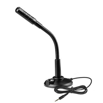 China Noise Canceling Height Sensitivity Voxfull 3.5mm Desktop Omnidirectional Microphone FE061101 With 360 Button Gooseneck Design Mute Table MIC for sale