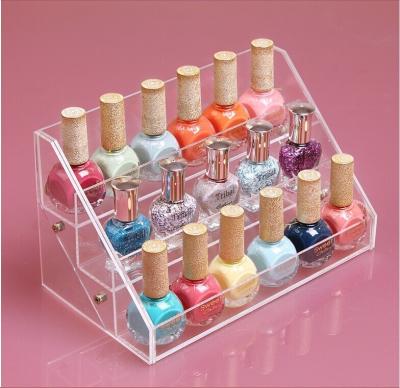 China ECO-FRIENDLY Acrylic Makeup Nail Polish OPi Display Rack Stand Holder Acrylic Cosmetic Organizer for sale