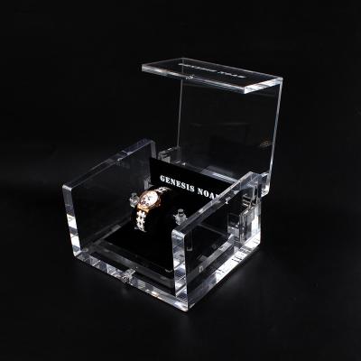 China Hot Sales Top Grade Acrylic Jewelry Watch Box Premium Product Customized Luxury Acrylic Watch Display for sale