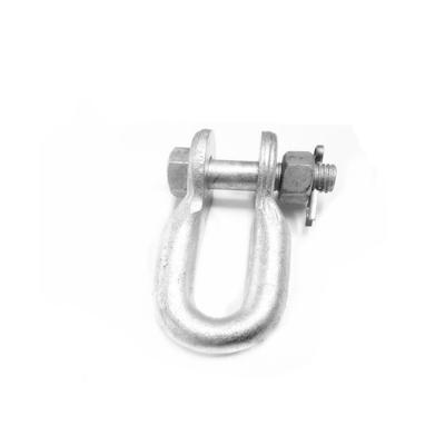 China Overhead Line Pole Line Customized Type Galvanized Shackle Power Fittings Forged Cable Suspension U Clamp for sale