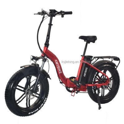 China Aluminum Alloy Rear Motor 500W Folding Fat Tire Electric Alloy Bike 20*4.0 Integral Aluminum Wheel for sale