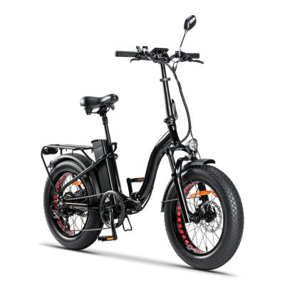 China Aluminum Alloy Folding Electric Bike Motor Power 48V750W 20*4.0 Fat Tire Ebike for sale