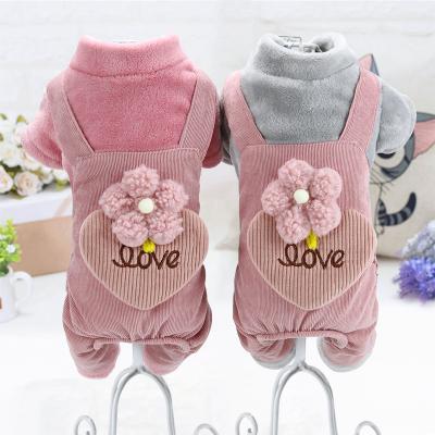 China Sustainable Clothes Autumn And Winter Thick Clothes Pet Teddy Bixiong Bomei Chihuahua Winter Small Dog Fleece Lined Cotton-padded Clothes for sale