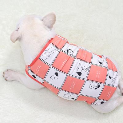 China Aero Jarre Bull Vest Spring Vest Spring Vest Dog Bulldog Bulldog Viable Standard Organ And Cotton Thin Cartoon Fat Summer Dog Two Feet Wear for sale