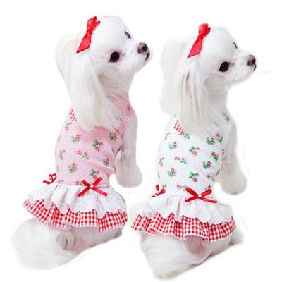 China Rose Spring, Summer and Autumn Supplies Customized Viable Small Dog Cat Pet Princess Dress Wedding Dress New Teddy Bear for sale