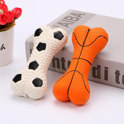 China Viable dog latex sounding toy basketball games, football games, bone toys exhale chew toys border hot sale for sale