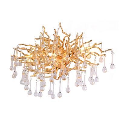 China Modern Aluminum Glass Luxury Chandelier Modern Pendant Light for sale