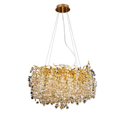 China Luxury Modern Iron Modern Chandelier Living Room Pendant Light Glass Chandelier for sale