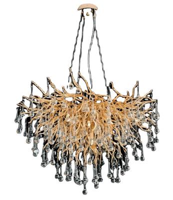 China Modern Indoor Crystal Chandelier Branch LED Chandelier 56W 70W 84W Power Supply for sale