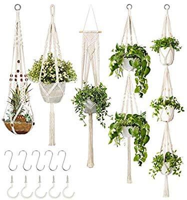 China 100% Home 100% Home Outdoor Wedding Flower Pot Decor Macrame Plant Hanger Cotton Hand Woven Hand Woven Rope Hotels for sale