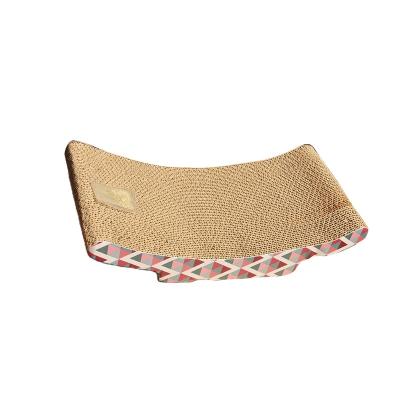 China Cat Scratching Board Grinding Claw Wrinkled Viable Toy Cat Sofa Scratcher Cardboard Chair Cat Scratcher for sale