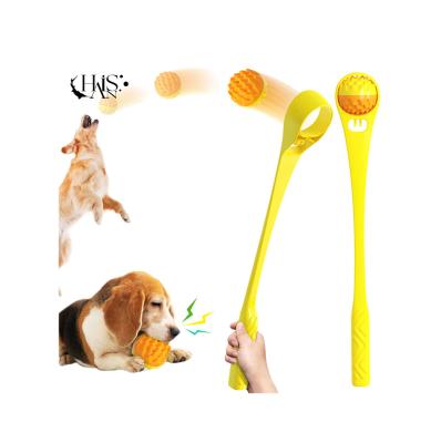 China Latest Hot Selling TPR/PP Excellent Quality Dog Chuck Toys Multifunctional Squeaky Ball Launcher for sale