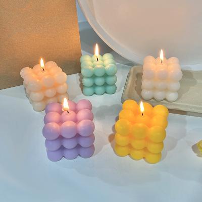 China 2021 Factory Hot Selling Single Rubik's Cube Soy Candles Kits Handmade Scented Candles for sale