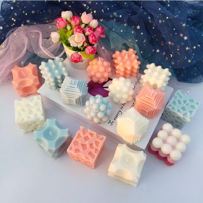 China Luxury Nordic Unique Creative Geometric Shapes Bubble Style Ins Home Decoration Scented Candles for sale