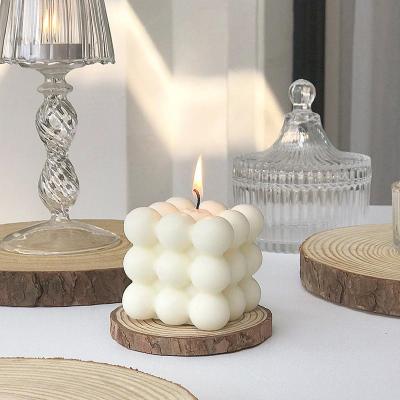 China High Quality Luxury Scented Bubble Cube Candle Soy Candle Wholesale Handmade Wax Scented Candles for sale