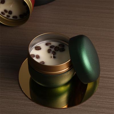 China Hot Home Calming Sleeping Wax Tin Can Dome Coffee Bean Amazon Soy Birthdays Scented Candles for sale