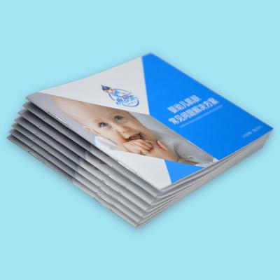 China Promotion Customized Printing Advertising Color printed saddle stitch binding brochures for sale