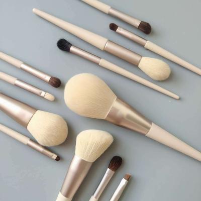 China Angular Blush 12pcs Profession Custom Makeup Set Brushes With Bag Brochas Maquillajes Eyeshadow Makeup Set Brush for sale