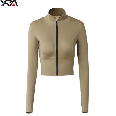 China 2021 Sports Clothing Lady Girls Women Zipper Yoga Jackets Breathable Blue Black Blue Running Yoga Hoodie Jacket for sale