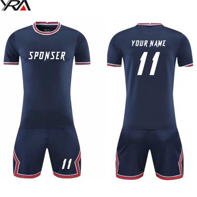 China Kids Man Soccer Jersey Quick Dry Cheap Custom Made Set Uniforms Training Wear Soccer T-shirts Shorts Set for sale