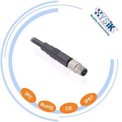 China Sensor IP67 IP68 4P Min Din Power M5 Overmolded Cable Connector for sale