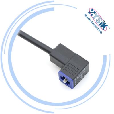 China Solenoid Switch Hydraulic Valve Magnetic Power Connector, DIN Connector Form C Cable, Solenoid Valve Connector for sale