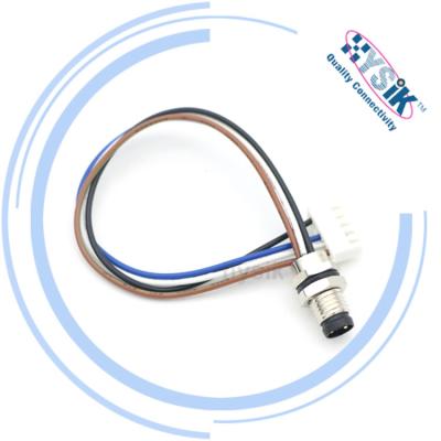 China Sensors / Triggers / Encoders / Automation Industries & Waterproof M8 Panel Mount Male Front Attached Connector 4 Pin To JST Connector for sale