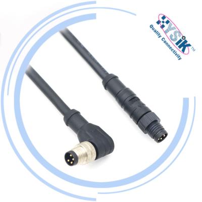 China Automation industries m8 connector cable waterproof 90 degree angled socket sensors/triggers/encoders/mount 3 and 4 5 6 8 pin IP67 M8 connector for sale