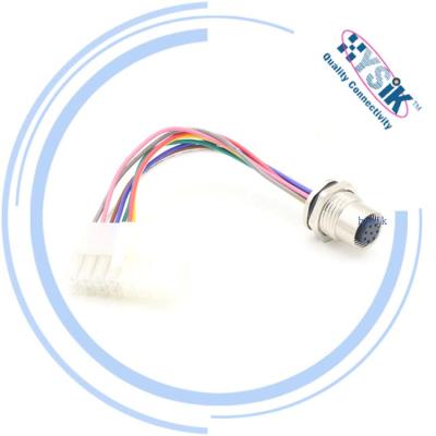 China NMEA 2000/devicenet/profibus/CanOpen/industrial Camera M12 8Pin Panel Mount Female Connector to JST 3.96mm Pitch Wire Harness Connector for sale