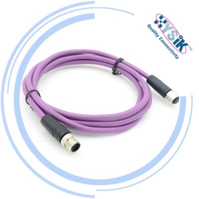 China Can-DeviceNet M12 data transmission can carry connector cable and can carry M12 connector cable for sale