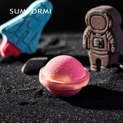 China Hot Selling Amazon Sumformi Kids Bath Bomb Handmade Wholesale Custom Kit Baby Galaxy Astronaut Rocket Bath Bomb Gift Set for sale